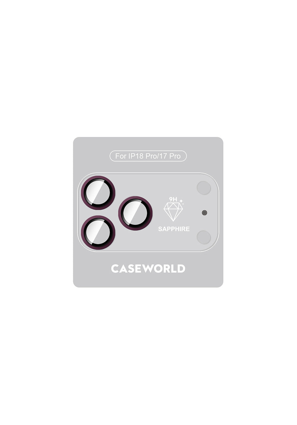 Apple iPhone 18 Pro CaseWorld Alloy Sapphire Safir One-Piece Anti Reflective Safir Kamera Lens Koruyucu