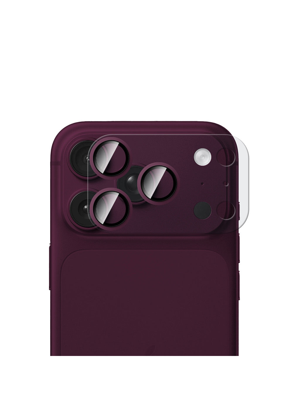 Apple iPhone 18 Pro CaseWorld Alloy Sapphire Safir One-Piece Anti Reflective Safir Kamera Lens Koruyucu