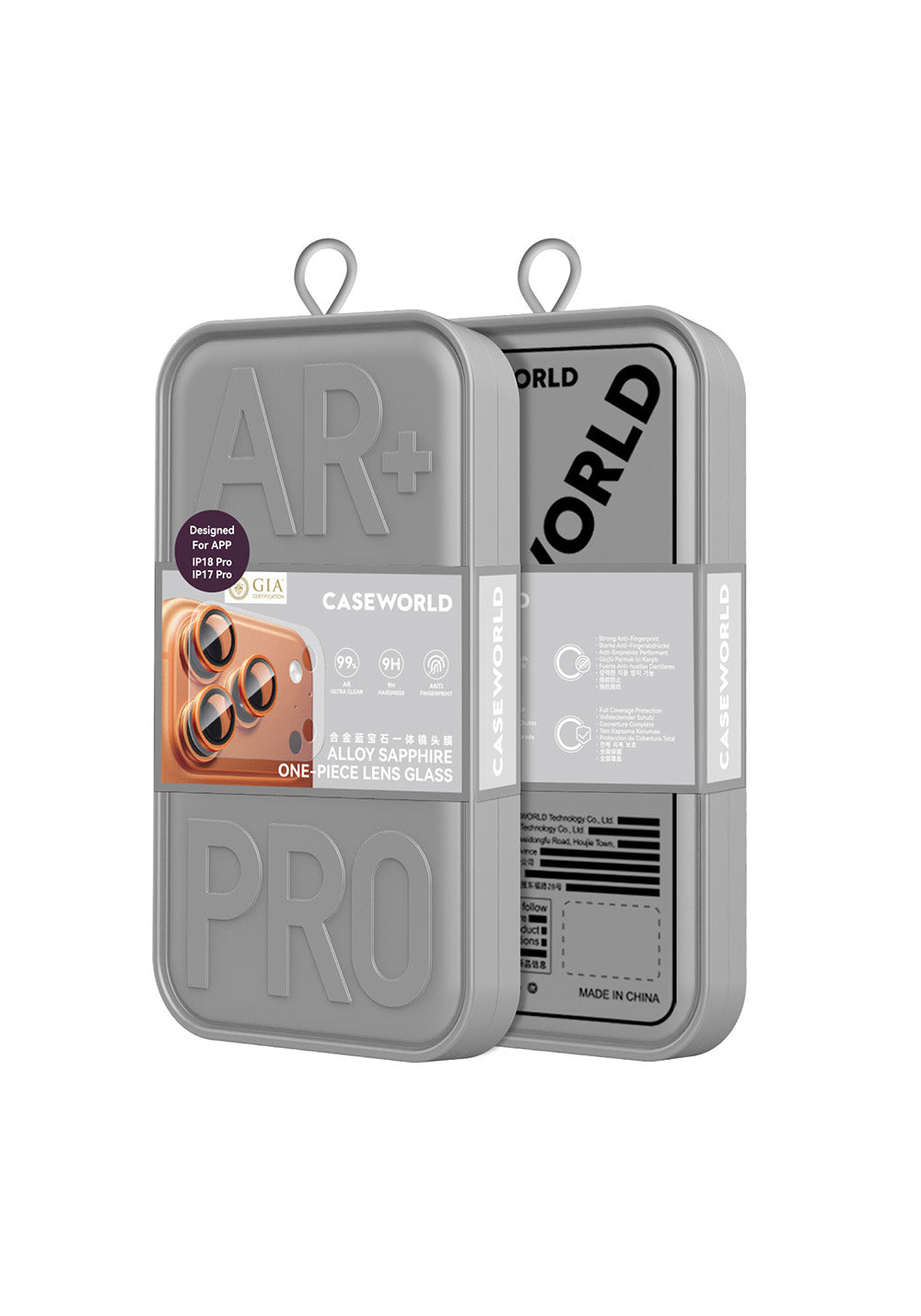 Apple iPhone 18 Pro CaseWorld Alloy Sapphire Safir One-Piece Anti Reflective Safir Kamera Lens Koruyucu