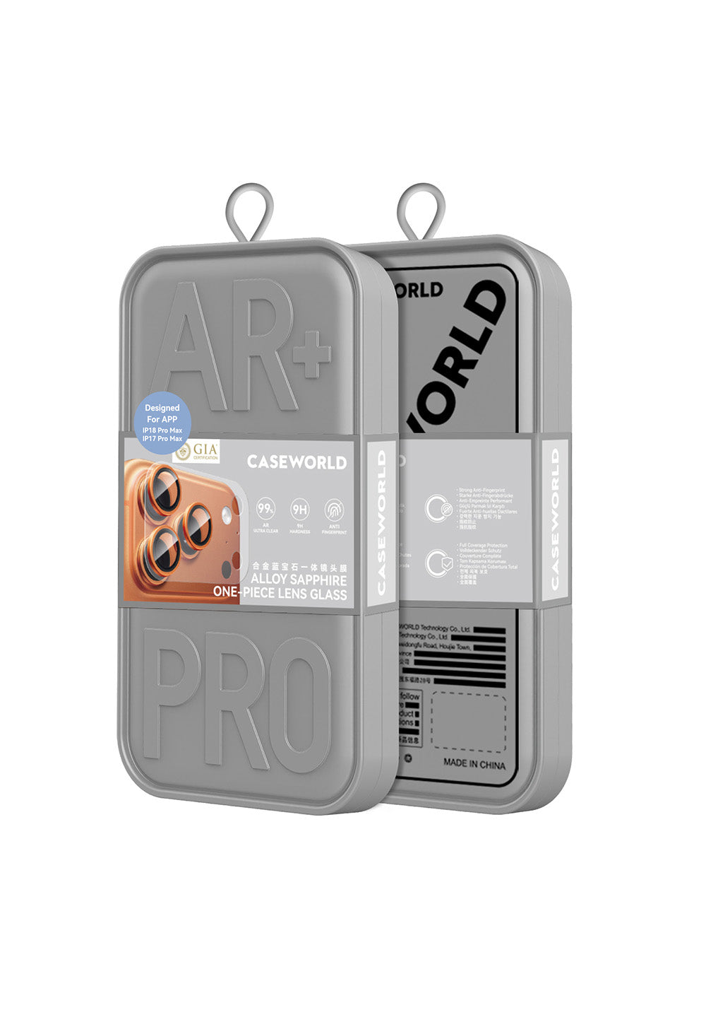 Apple iPhone 18 Pro CaseWorld Alloy Sapphire Safir One-Piece Anti Reflective Safir Kamera Lens Koruyucu