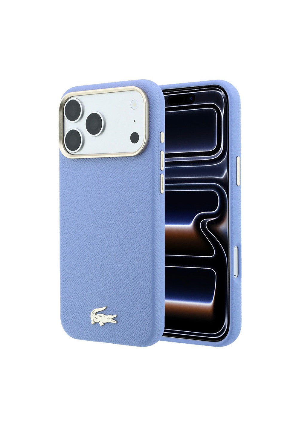 Apple iPhone 18 Pro Kılıf Lacoste Orijinal Lisanslı M-Safe Şarj Özellikli PVC Yarı Pike Desenli Arka Yüzey İkonik Timsah Dokuma Logolu Kapak