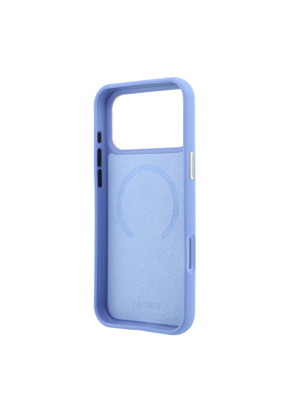 Apple iPhone 18 Pro Kılıf Lacoste Orijinal Lisanslı M-Safe Şarj Özellikli PVC Yarı Pike Desenli Arka Yüzey İkonik Timsah Dokuma Logolu Kapak