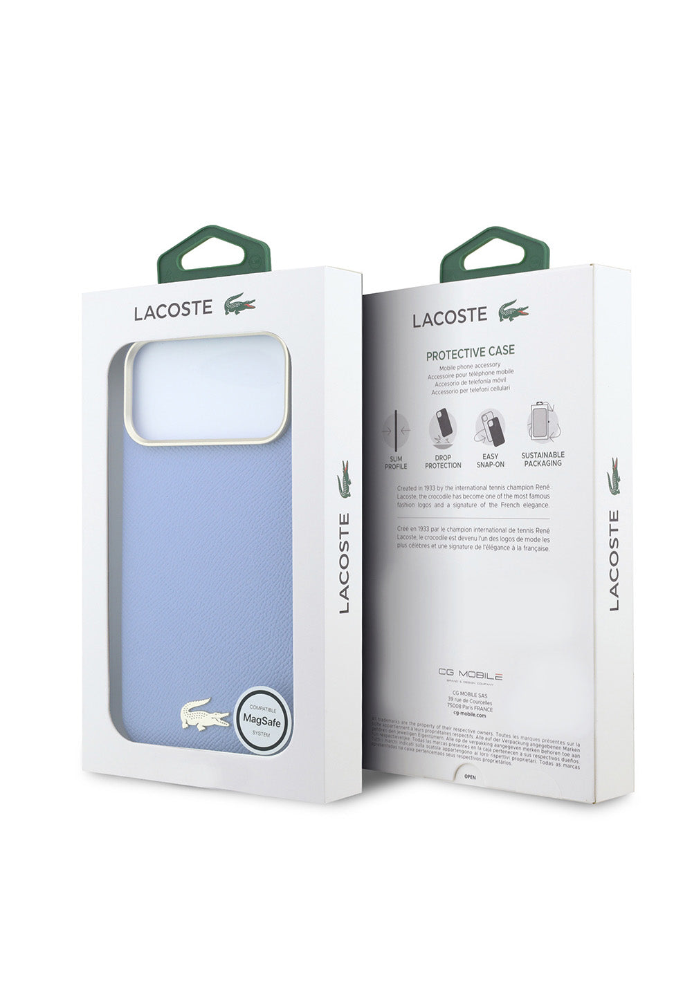 Apple iPhone 18 Pro Kılıf Lacoste Orijinal Lisanslı M-Safe Şarj Özellikli PVC Yarı Pike Desenli Arka Yüzey İkonik Timsah Dokuma Logolu Kapak