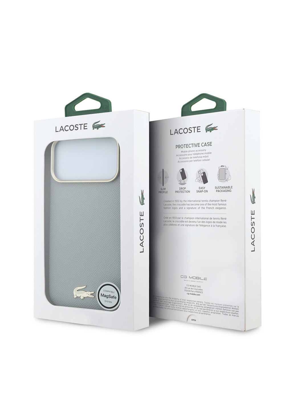 Apple iPhone 18 Pro Kılıf Lacoste Orijinal Lisanslı M-Safe Şarj Özellikli PVC Yarı Pike Desenli Arka Yüzey İkonik Timsah Dokuma Logolu Kapak