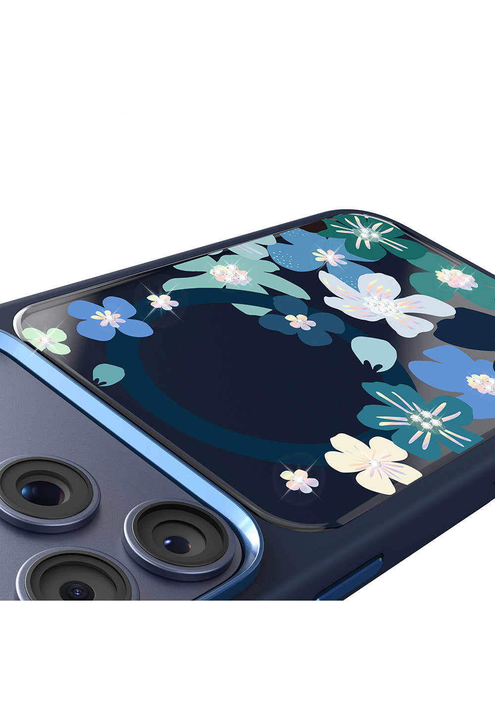 Apple iPhone 18 Pro Kılıf Manyetik Şarj Uyumlu Çiçek Tasarımlı Mutural Flower Serisi Kapak