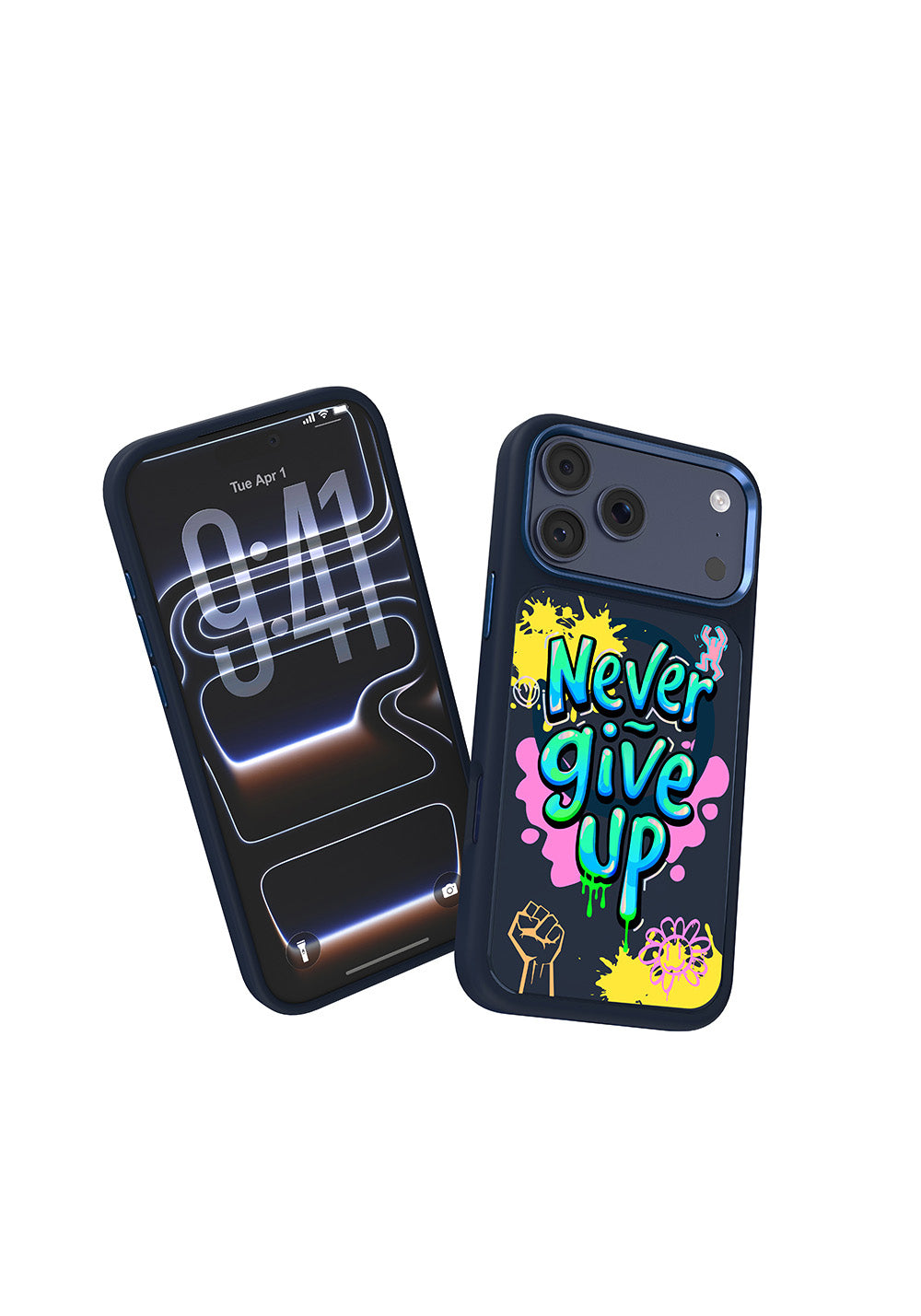 Apple iPhone 18 Pro Kılıf Manyetik Şarj Uyumlu 3D Baskılı Tasarım Mutural Graffiti Serisi Kapak