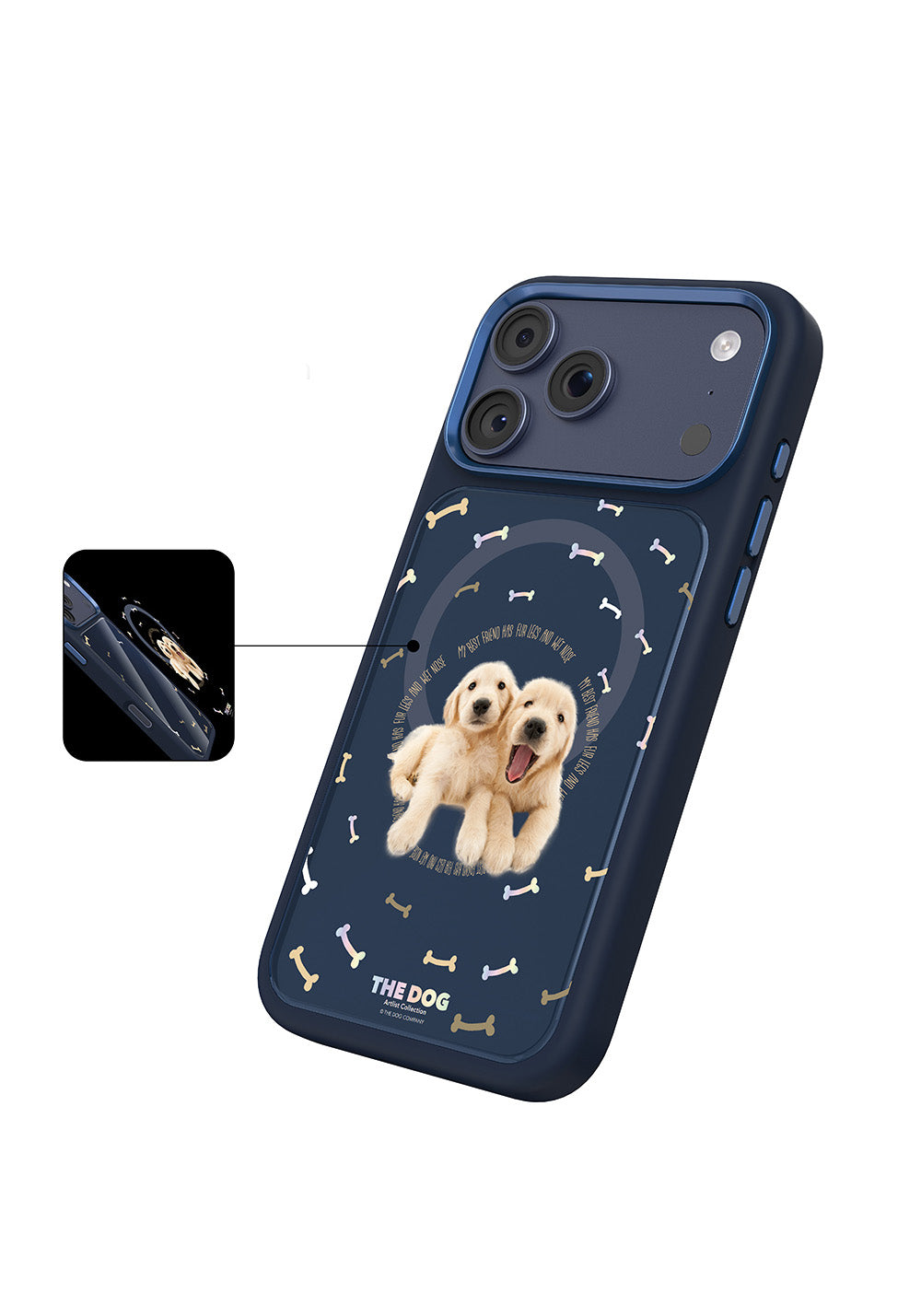 Apple iPhone 18 Pro Kılıf Manyetik Şarj Uyumlu 3D Baskılı Tasarım Mutural The Dog Serisi Kapak