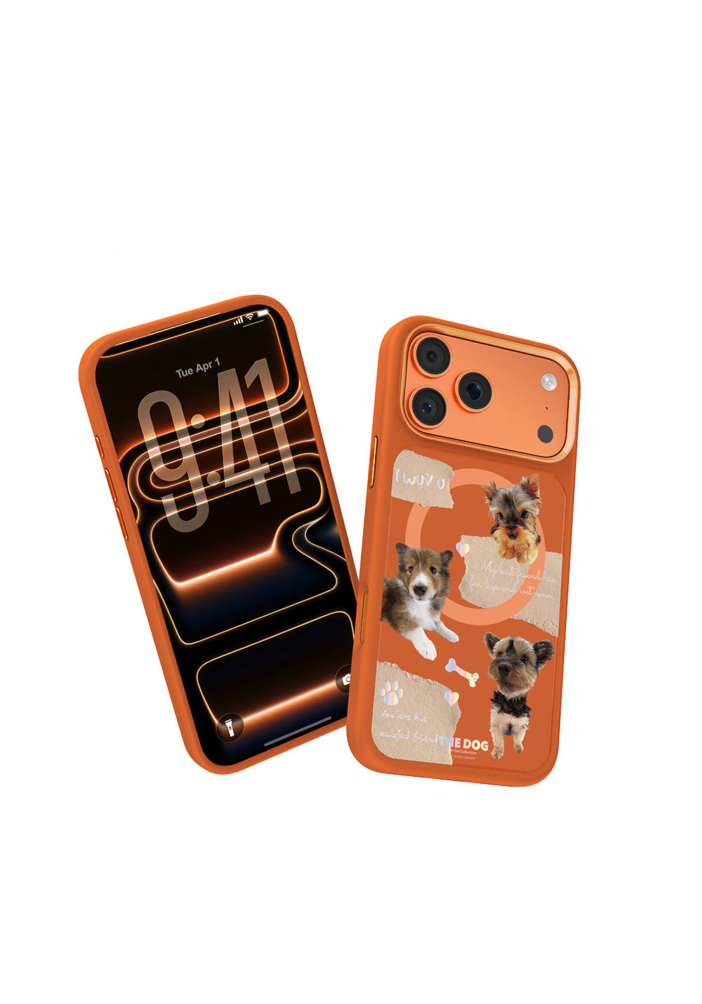 Apple iPhone 18 Pro Kılıf Manyetik Şarj Uyumlu 3D Baskılı Tasarım Mutural The Dog Serisi Kapak