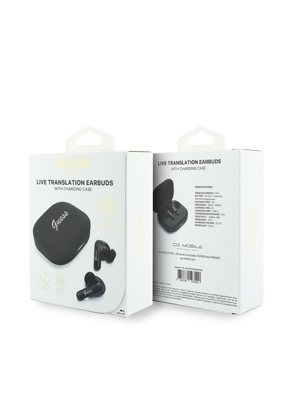Guess Orijinal Lisanslı Script Metal Yazı Logolu TWS Kulak İçi Bluetooth Kulaklık