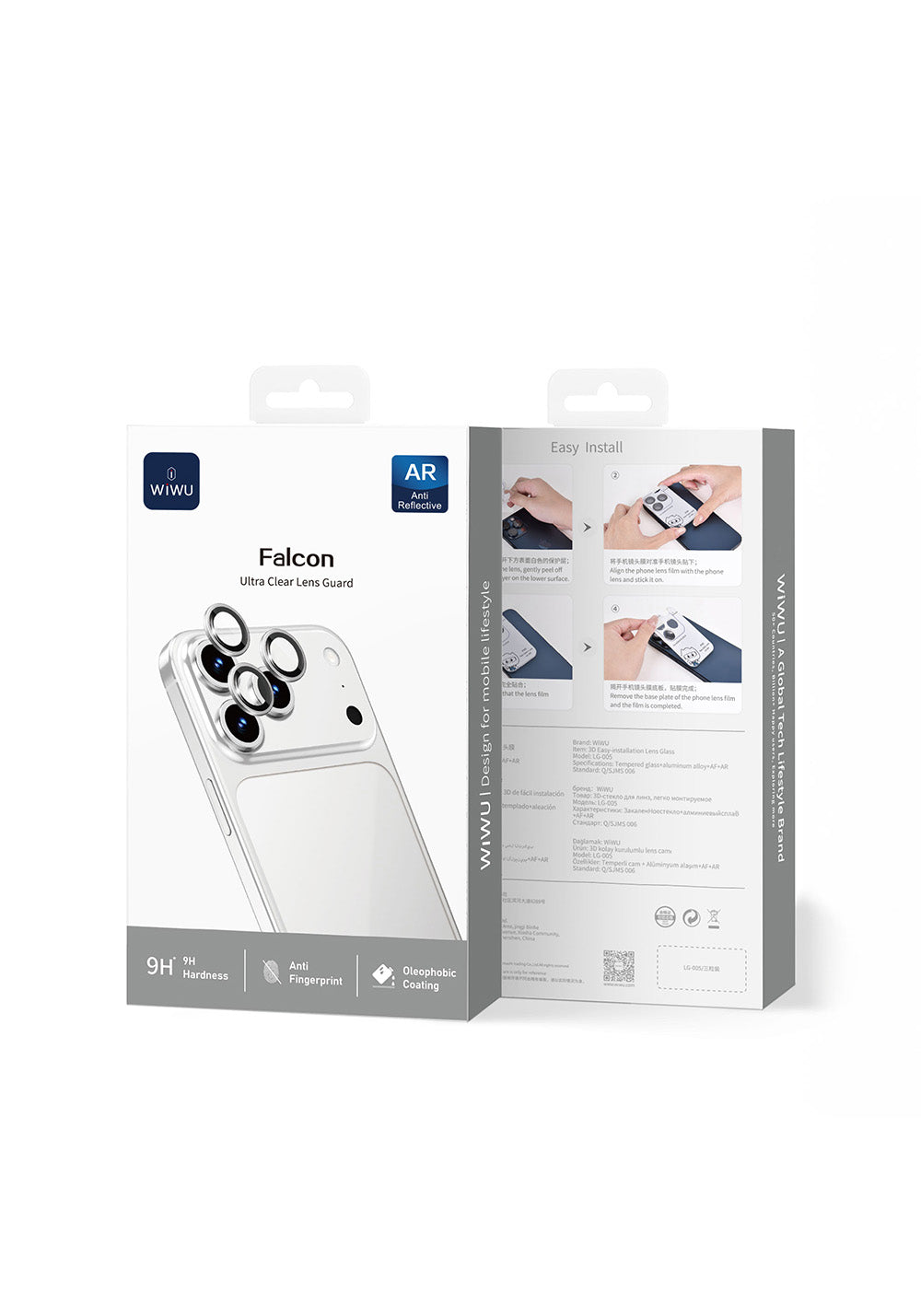 Apple iPhone 18 Pro Max Wiwu LG-005 Falcon Anti Reflective Çizilmeye Karşı Dayanıklı Kamera Lens Koruyucu