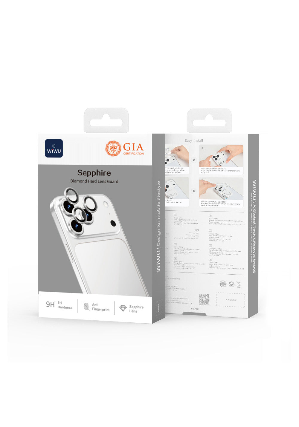 Apple iPhone 18 Pro Max Wiwu LG-003 Lens Guard Çizilmeye Karşı Dayanıklı Safir Kamera Lens Koruyucu