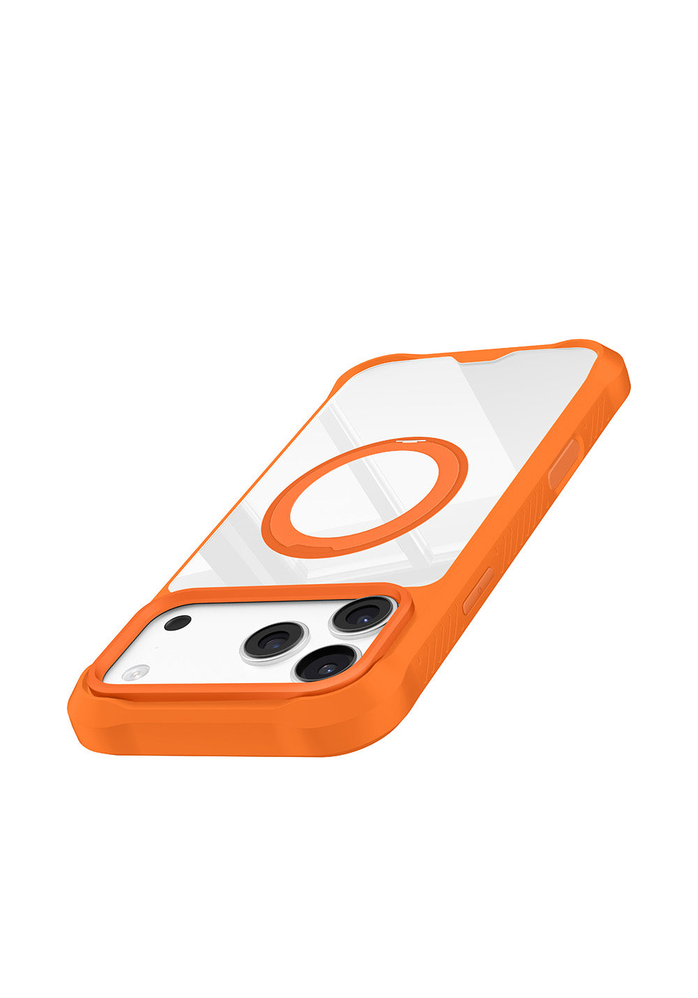 Apple iPhone 18 Pro Max Kılıf Manyetik Şarj Uyumlu Parmak Ring Standlı Airbag Tasarımlı Mutural Obsidian Serisi Kapak