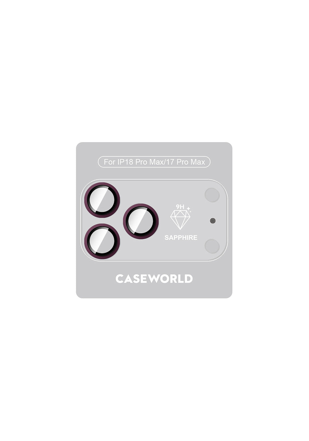 Apple iPhone 18 Pro Max CaseWorld Alloy Sapphire Safir One-Piece Anti Reflective Safir Kamera Lens Koruyucu