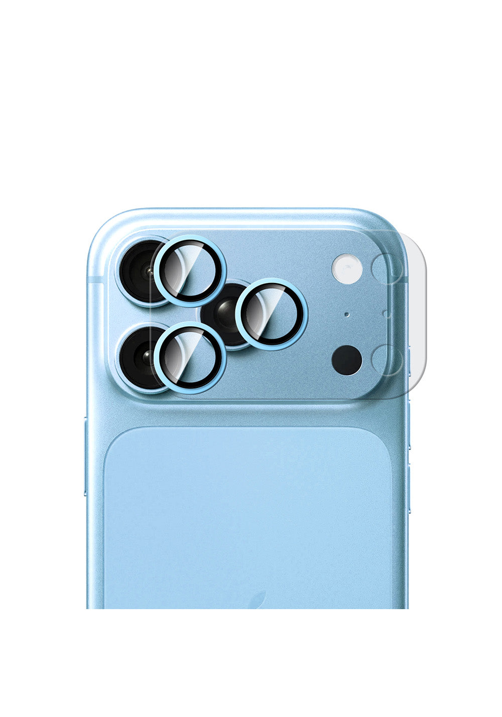 Apple iPhone 18 Pro Max CaseWorld Alloy Sapphire Safir One-Piece Anti Reflective Safir Kamera Lens Koruyucu