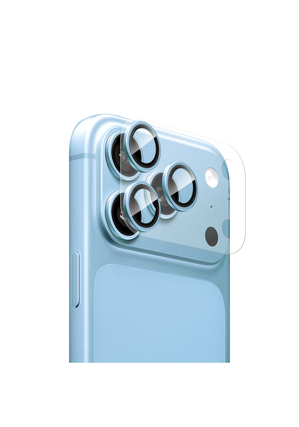 Apple iPhone 18 Pro Max CaseWorld Alloy Sapphire Safir One-Piece Anti Reflective Safir Kamera Lens Koruyucu