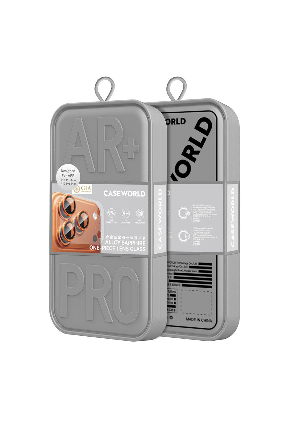 Apple iPhone 18 Pro Max CaseWorld Alloy Sapphire Safir One-Piece Anti Reflective Safir Kamera Lens Koruyucu