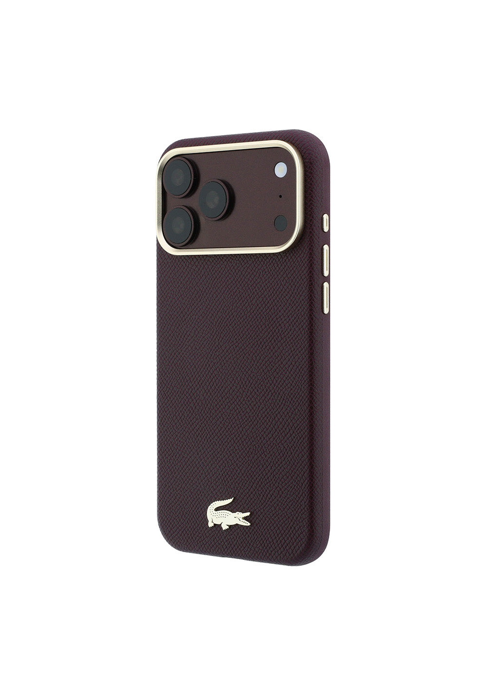 Apple iPhone 18 Pro Max Kılıf Lacoste Orijinal Lisanslı M-Safe Şarj Özellikli PVC Yarı Pike Desenli Arka Yüzey İkonik Timsah Dokuma Logolu Kapak