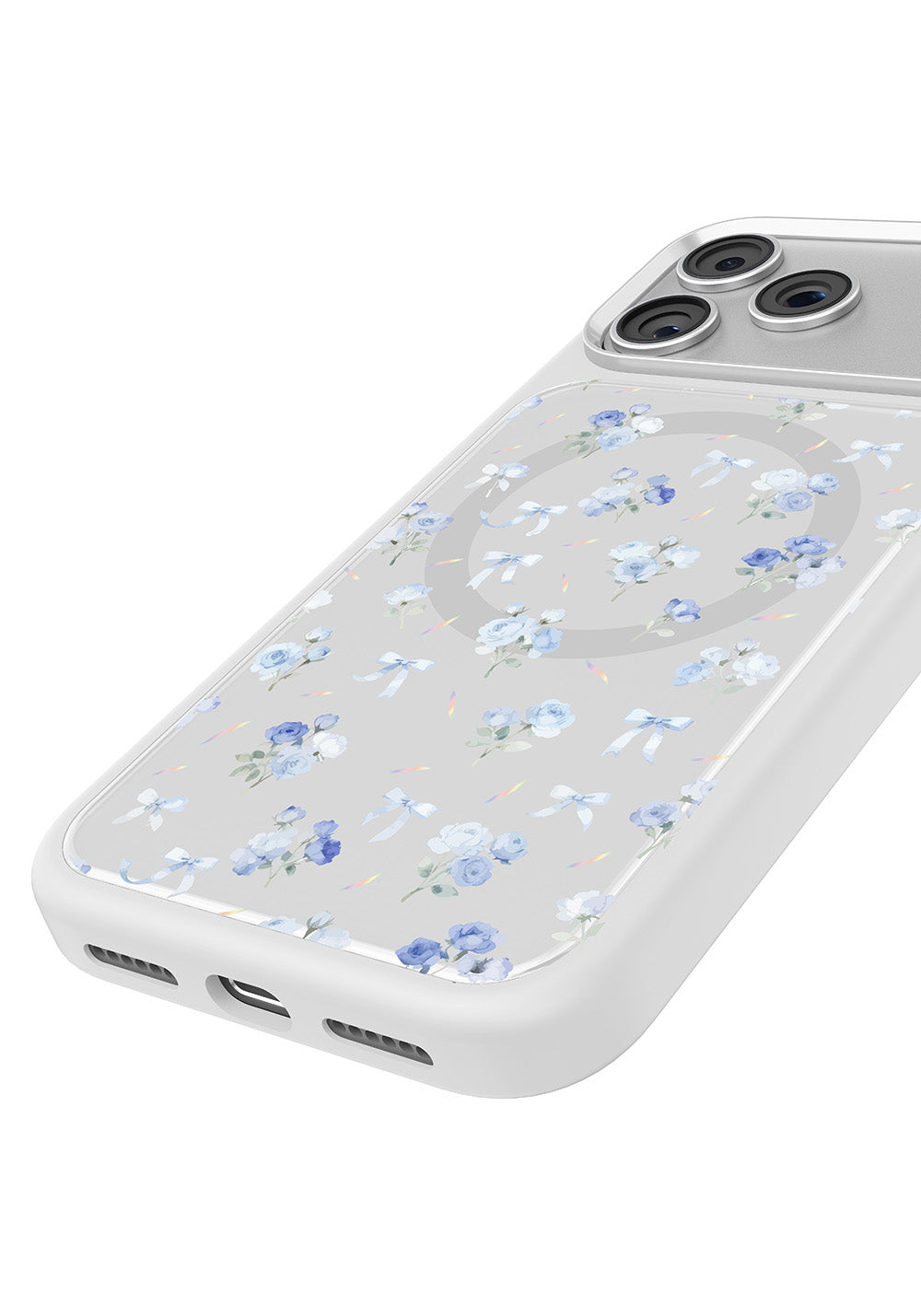 Apple iPhone 18 Pro Max Kılıf Manyetik Şarj Uyumlu Çiçek Tasarımlı Mutural Flower Serisi Kapak