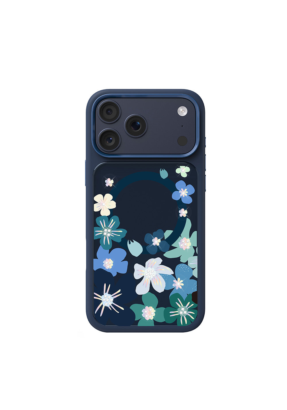 Apple iPhone 18 Pro Max Kılıf Manyetik Şarj Uyumlu Çiçek Tasarımlı Mutural Flower Serisi Kapak