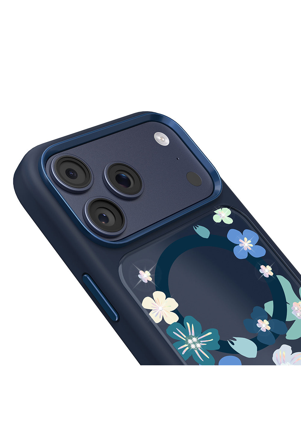 Apple iPhone 18 Pro Max Kılıf Manyetik Şarj Uyumlu Çiçek Tasarımlı Mutural Flower Serisi Kapak