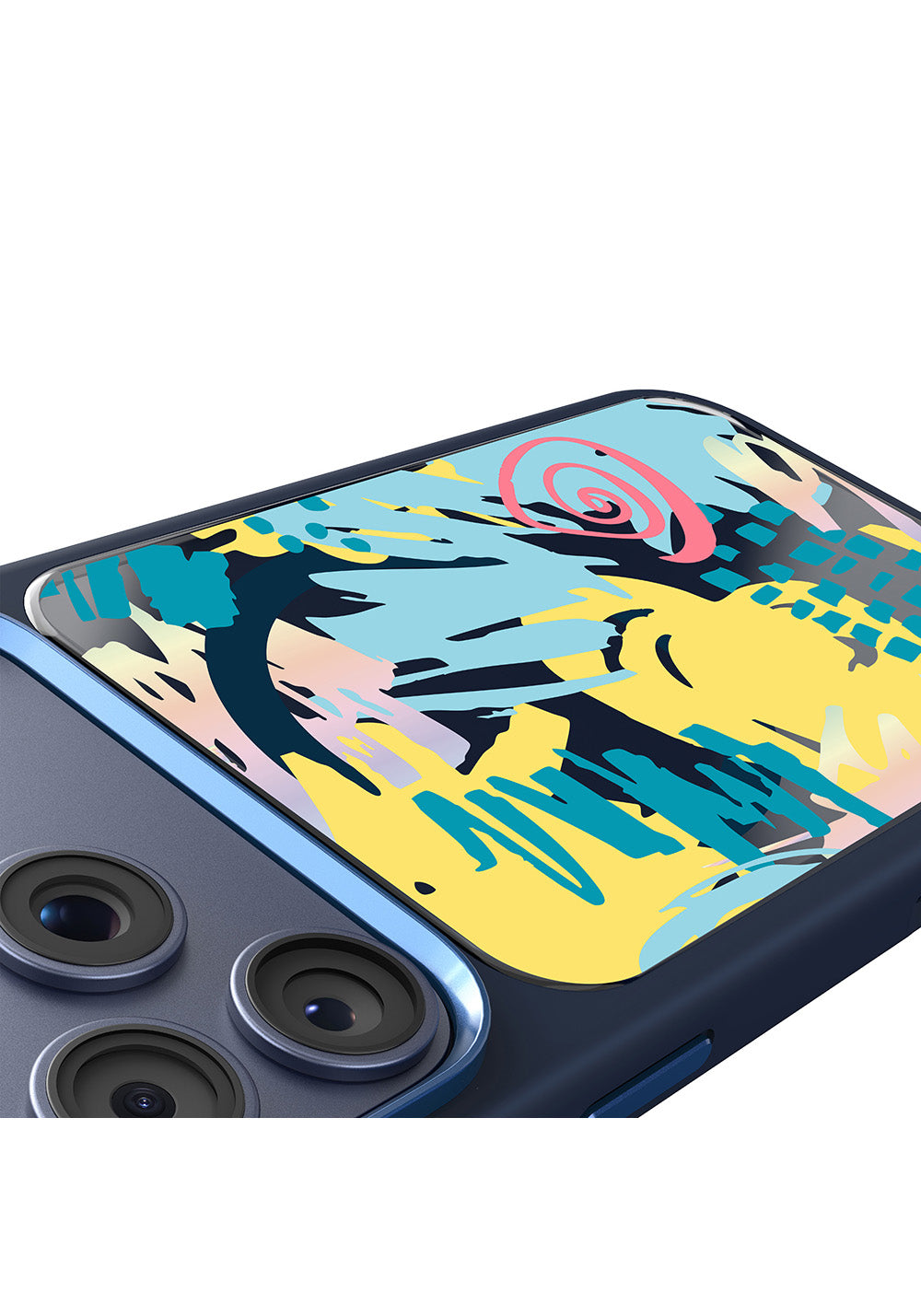 Apple iPhone 18 Pro Max Kılıf Manyetik Şarj Uyumlu 3D Baskılı Tasarım Mutural Graffiti Serisi Kapak