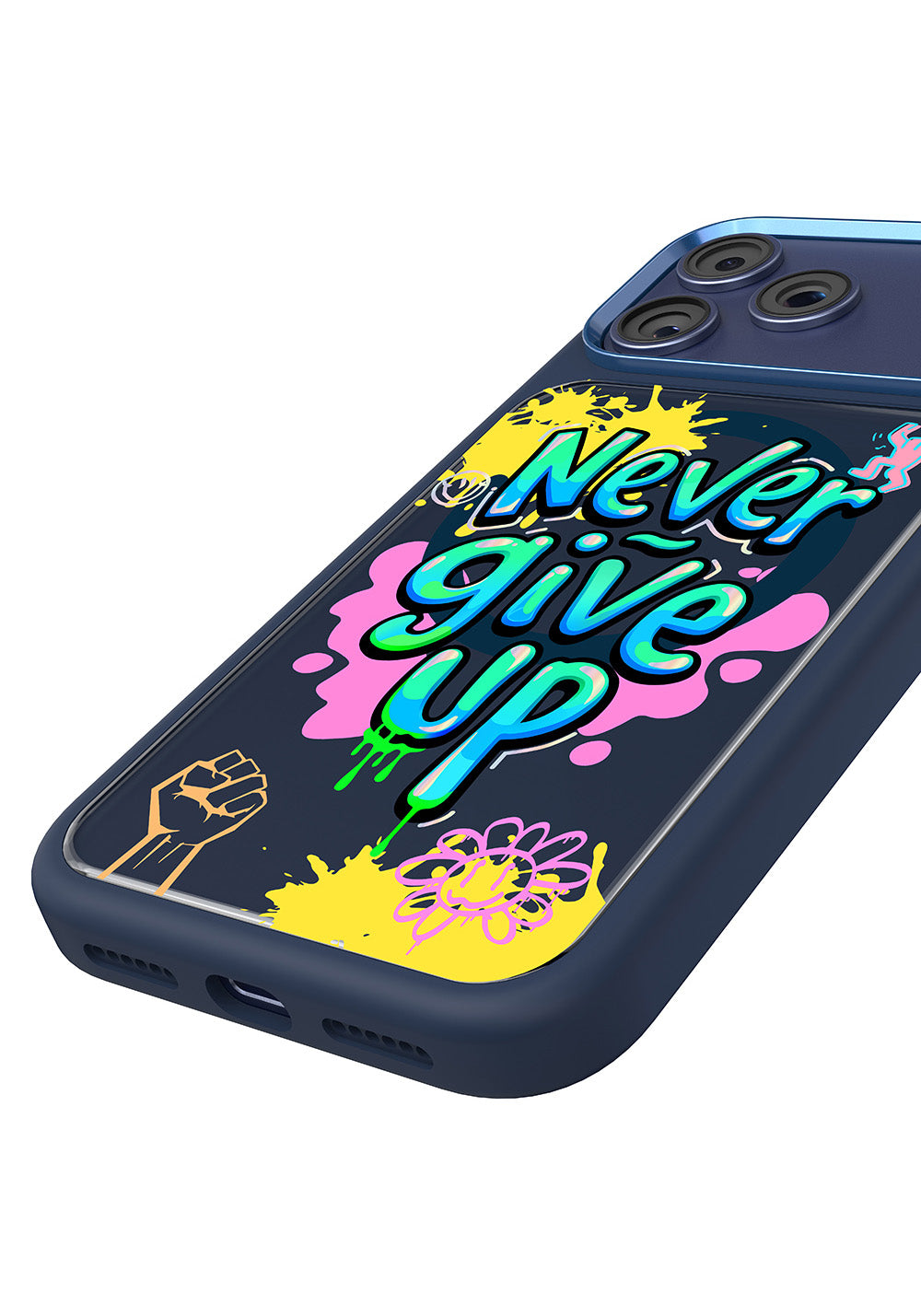 Apple iPhone 18 Pro Max Kılıf Manyetik Şarj Uyumlu 3D Baskılı Tasarım Mutural Graffiti Serisi Kapak
