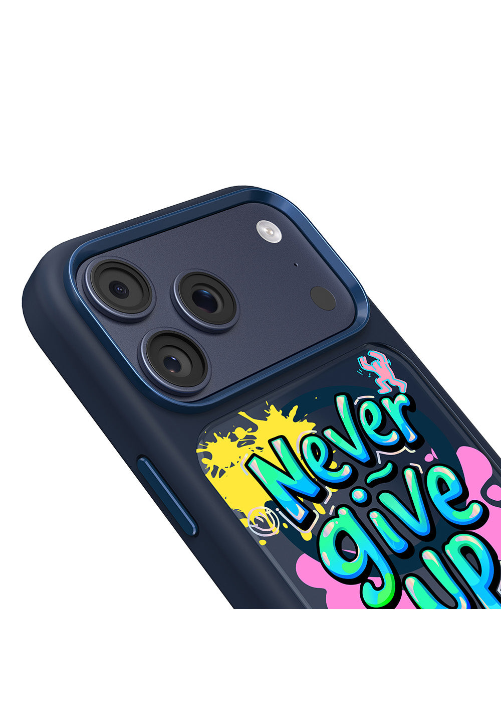 Apple iPhone 18 Pro Max Kılıf Manyetik Şarj Uyumlu 3D Baskılı Tasarım Mutural Graffiti Serisi Kapak