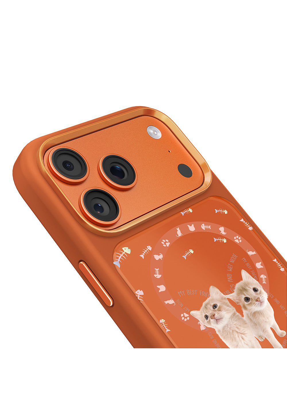 Apple iPhone 18 Pro Max Kılıf Manyetik Şarj Uyumlu 3D Baskılı Tasarım Mutural The Cat Serisi Kapak