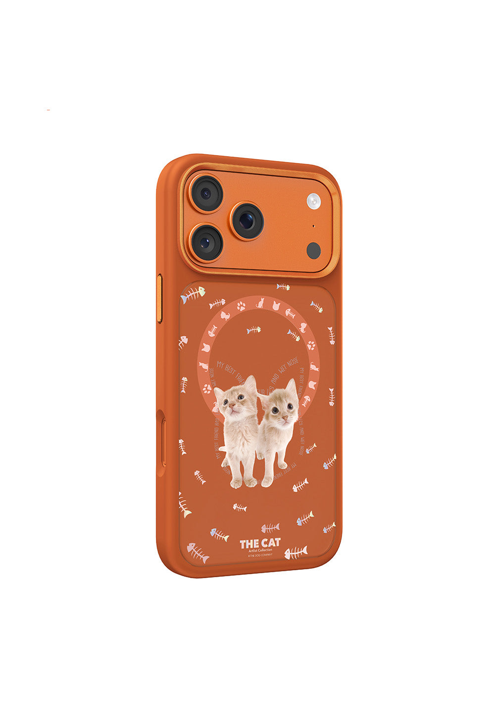 Apple iPhone 18 Pro Max Kılıf Manyetik Şarj Uyumlu 3D Baskılı Tasarım Mutural The Cat Serisi Kapak