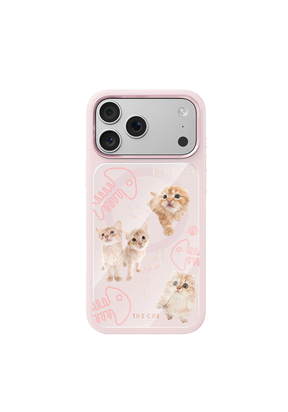 Apple iPhone 18 Pro Max Kılıf Manyetik Şarj Uyumlu 3D Baskılı Tasarım Mutural The Cat Serisi Kapak