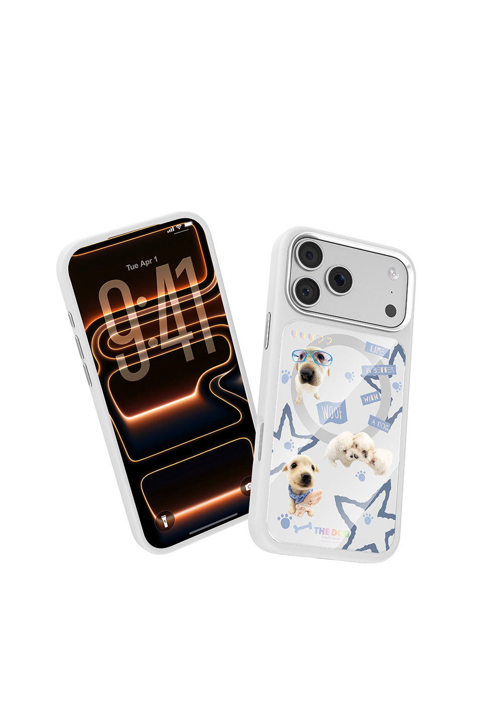Apple iPhone 18 Pro Max Kılıf Manyetik Şarj Uyumlu 3D Baskılı Tasarım Mutural The Dog Serisi Kapak
