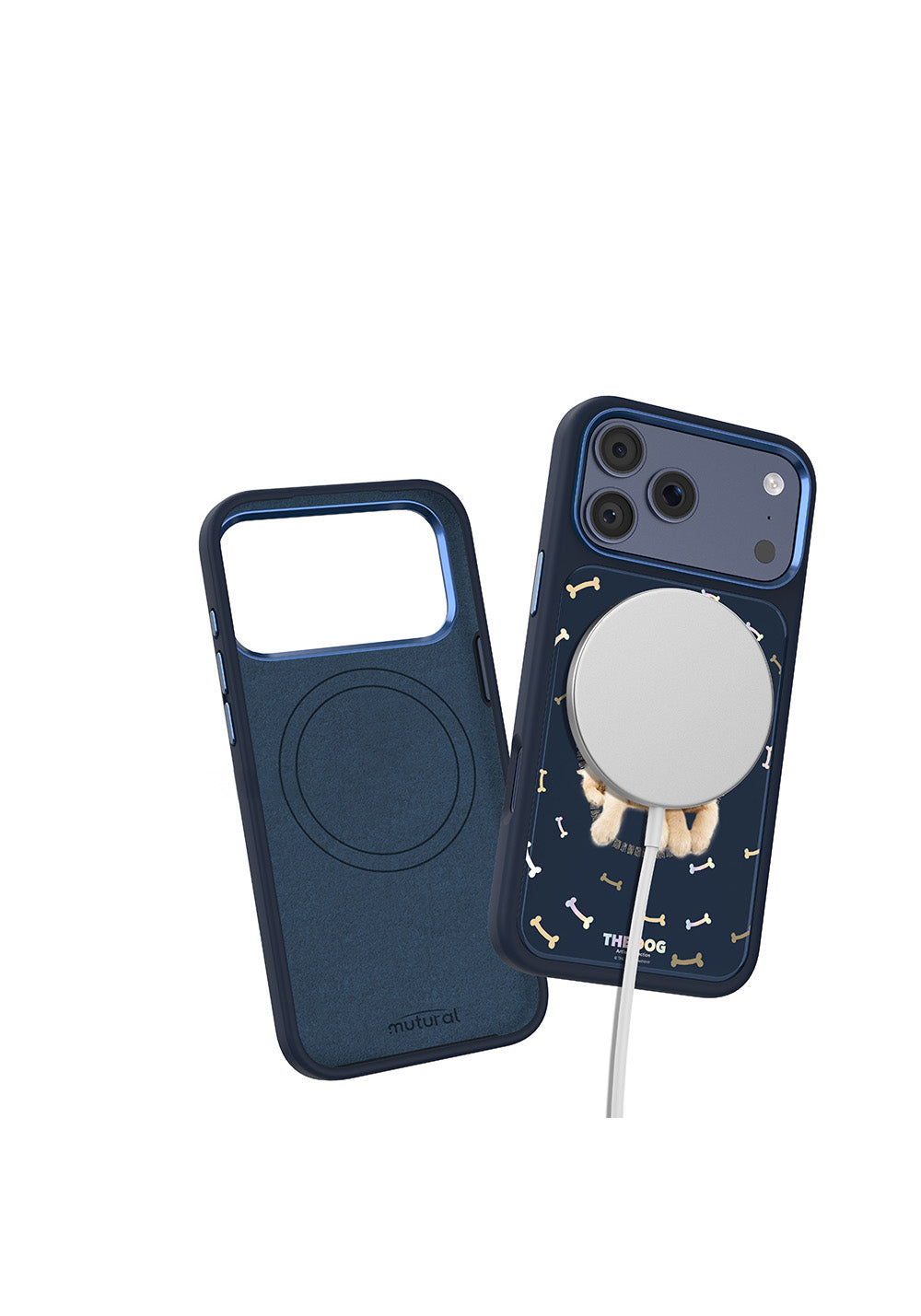 Apple iPhone 18 Pro Max Kılıf Manyetik Şarj Uyumlu 3D Baskılı Tasarım Mutural The Dog Serisi Kapak