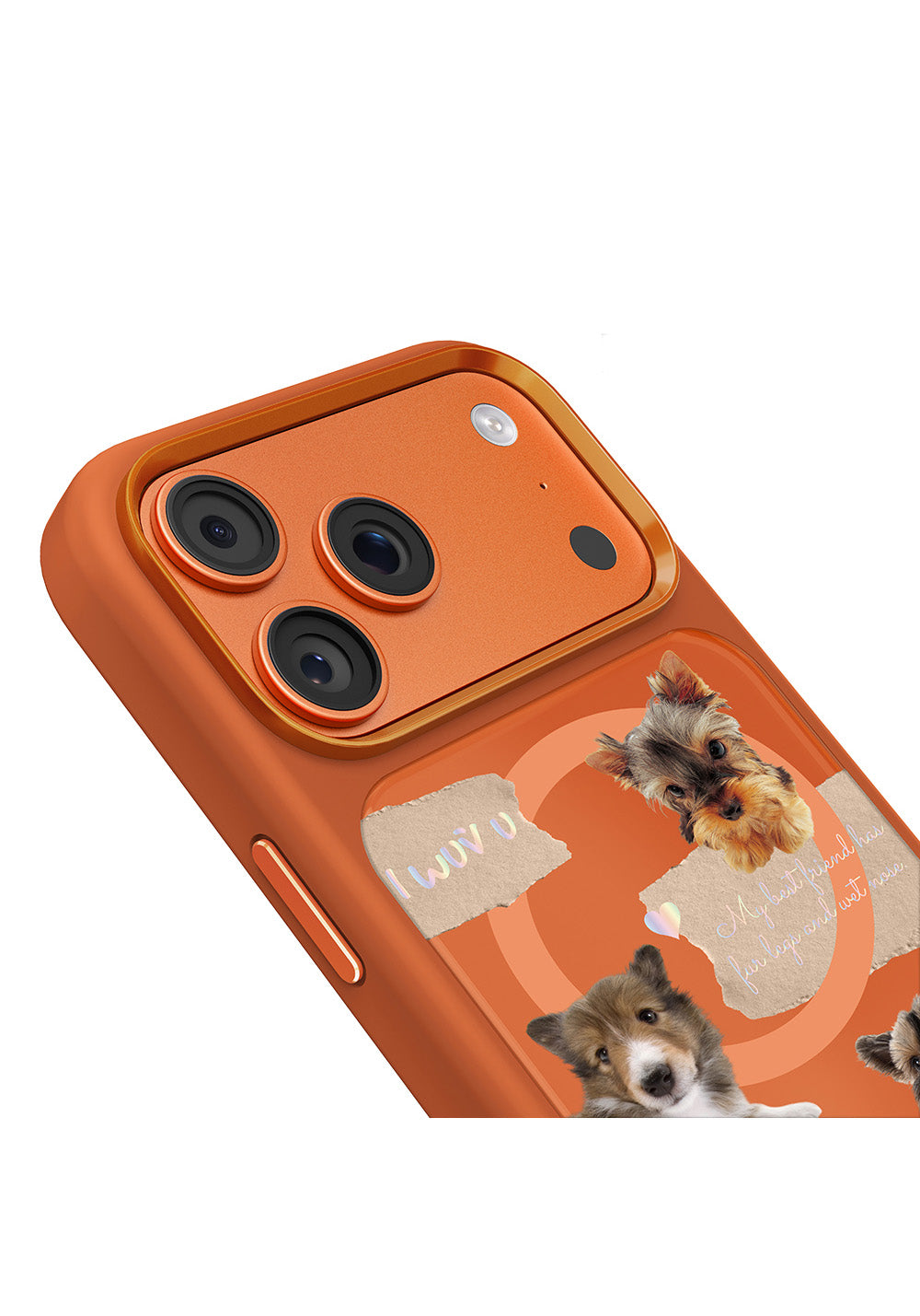 Apple iPhone 18 Pro Max Kılıf Manyetik Şarj Uyumlu 3D Baskılı Tasarım Mutural The Dog Serisi Kapak