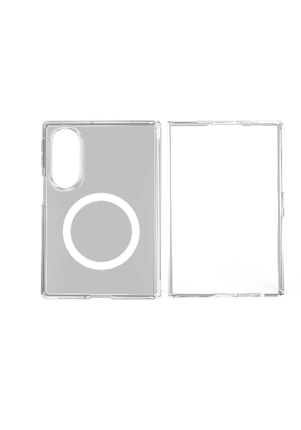 Galaxy Z Fold 8 Kılıf Manyetik Şarj Uyumlu Transparan Sert PC Wlons Pita Kapak
