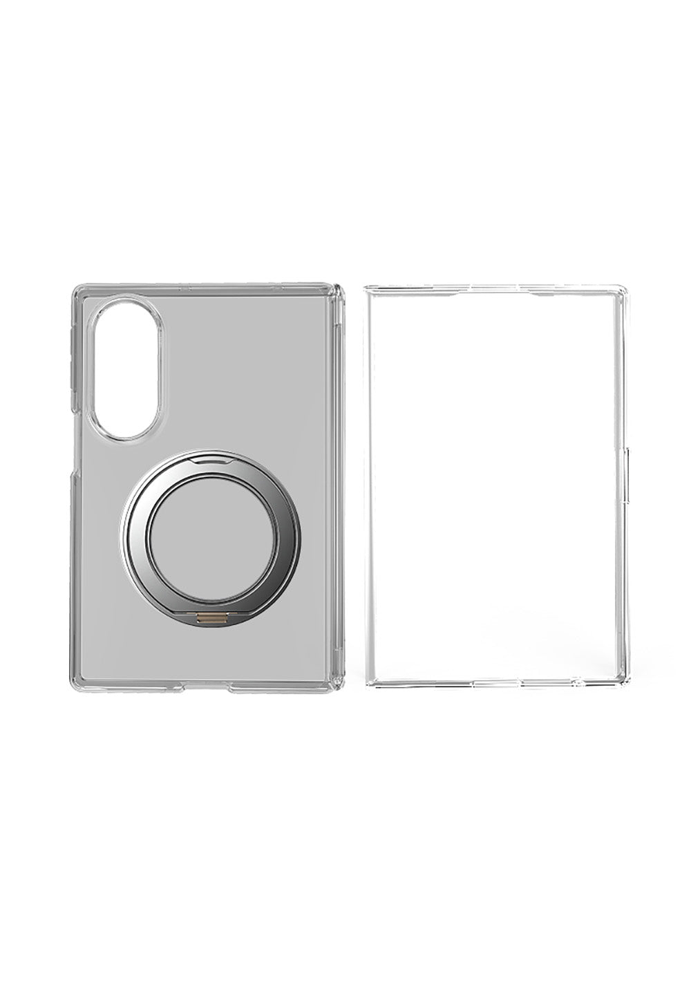 Galaxy Z Fold 8 Kılıf Manyetik Şarj Uyumlu Transparan Sert PC Wlons Pita Standlı Kapak