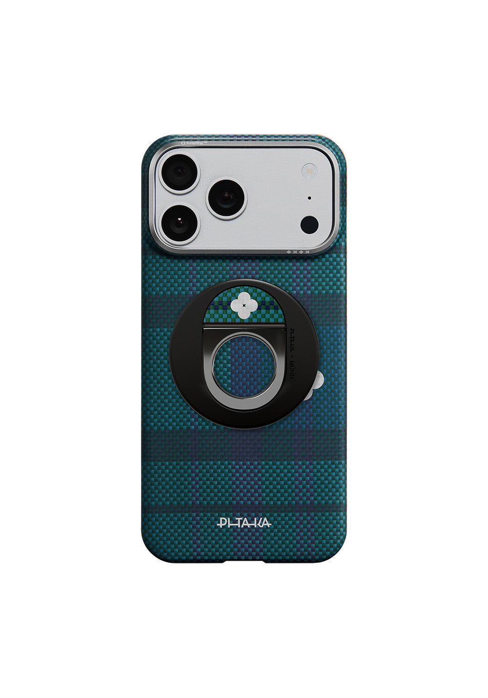 Pitaka Aramid Fiber Flora in Grid Serisi MagEZ Grip 3 Magnetik Ring Stand Telefon Tutucu
