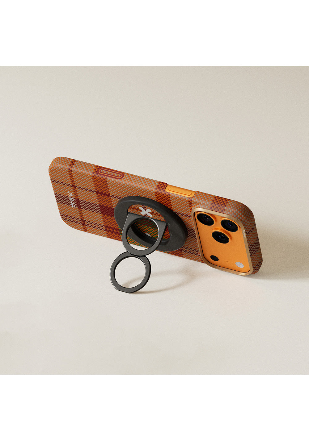 Pitaka Aramid Fiber Flora in Grid Serisi MagEZ Grip 3 Magnetik Ring Stand Telefon Tutucu