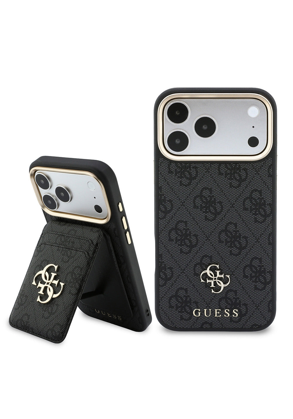 Apple iPhone 17 Pro Max Kılıf Guess Orijinal Lisanslı Manyetik Şarj Uyumlu 4G Büyük Metal Logolu Kartlıklı Kapak