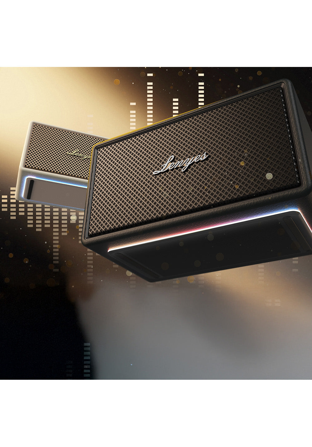 Lenyes S877 Serisi RGB Işıklı Taşınabilir Su Geçirmez Çift Mikrofonlu TWS Bluetooth Hoparlör Speaker v5.3 200W