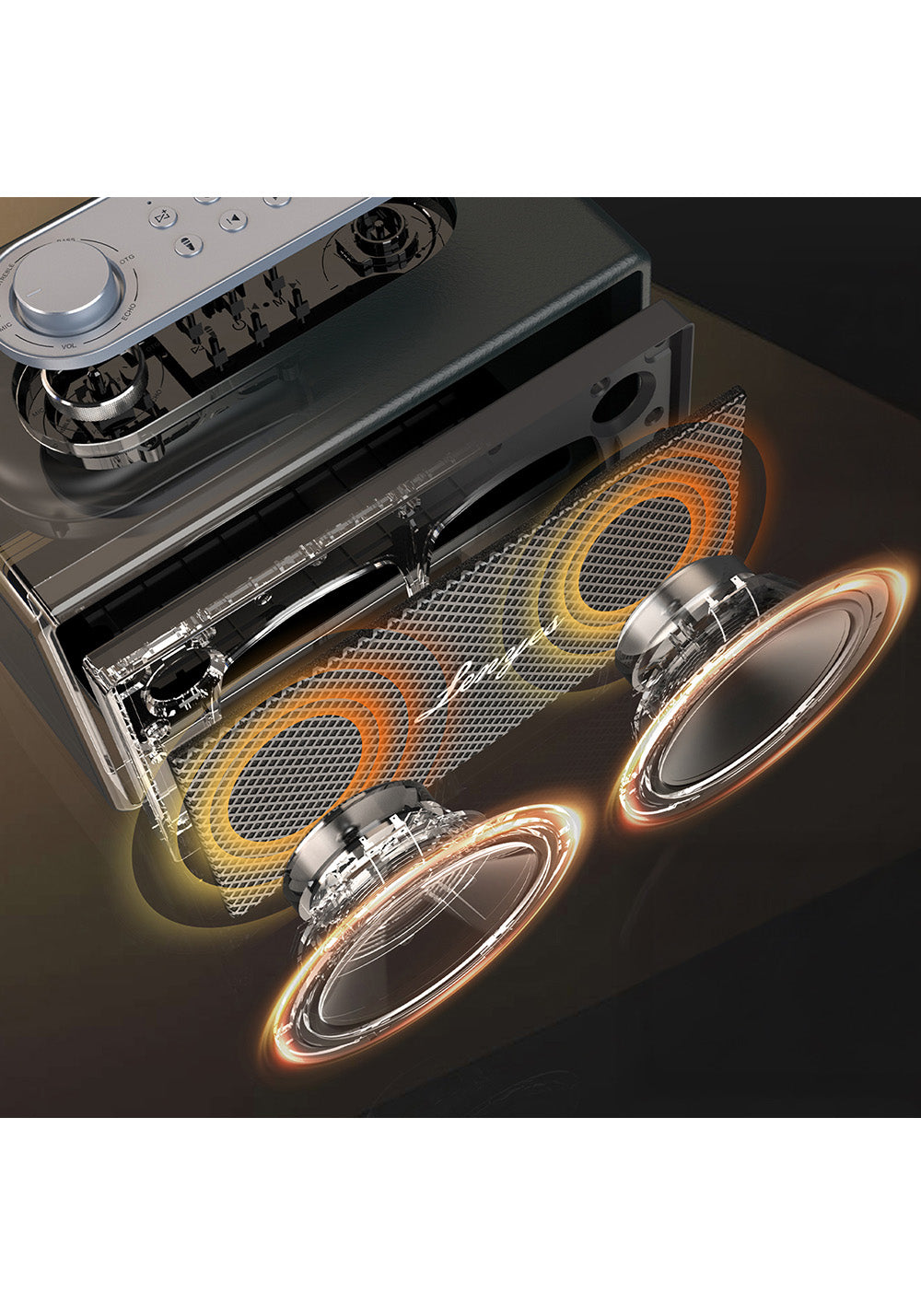 Lenyes S877 Serisi RGB Işıklı Taşınabilir Su Geçirmez Çift Mikrofonlu TWS Bluetooth Hoparlör Speaker v5.3 200W