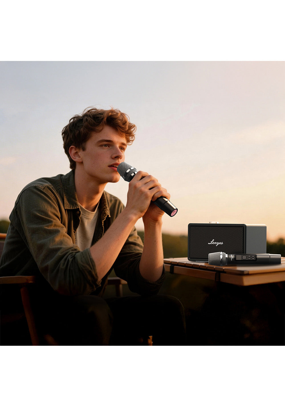 Lenyes S877 Serisi RGB Işıklı Taşınabilir Su Geçirmez Çift Mikrofonlu TWS Bluetooth Hoparlör Speaker v5.3 200W