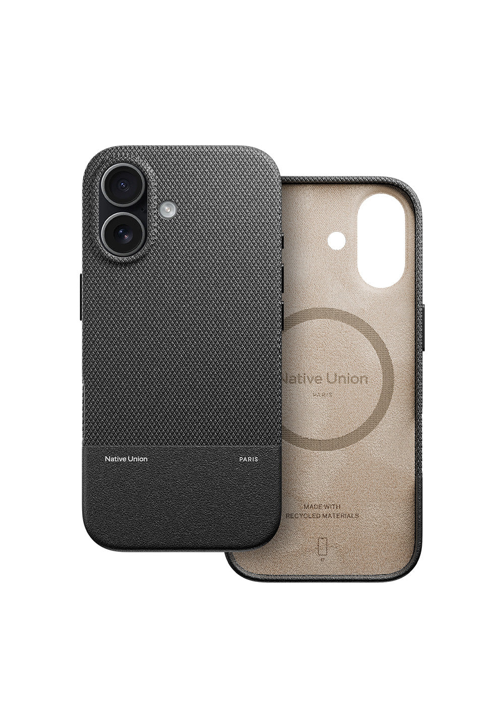 Apple iPhone 17 Kılıf Manyetik Şarj Uyumlu Deri Dokulu Native Union RE Classic Serisi Kapak