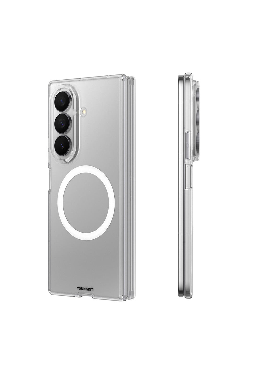 Galaxy Z Fold 8 Kılıf Manyetik Şarj Uyumlu Youngkit Clear Serisi Kapak