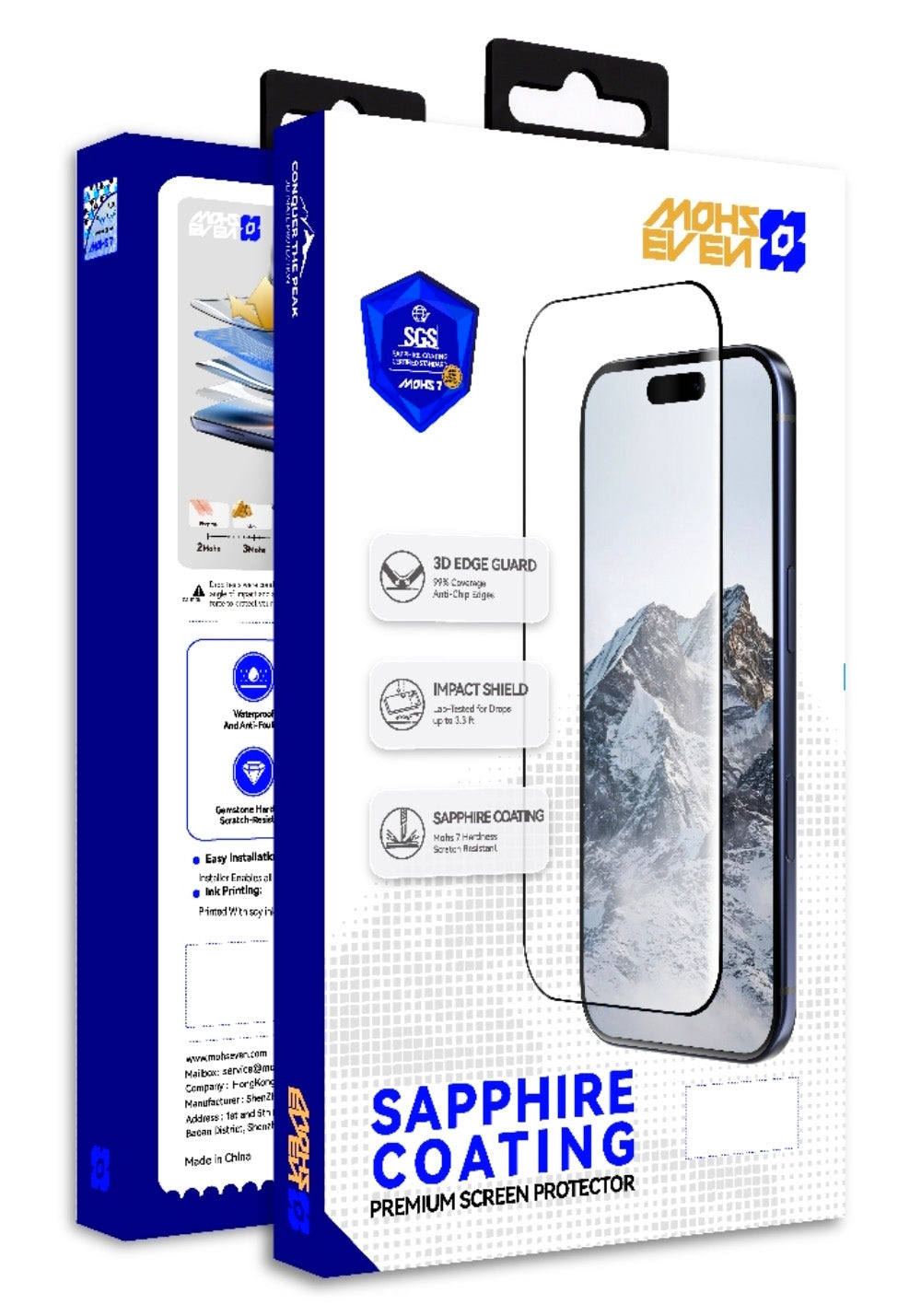 Apple iPhone 17 Pro Max Mohseven M7 HD Sapphire Coating Temperli Cam Ekran Koruyucu + Kolay Uygulama Aparatı