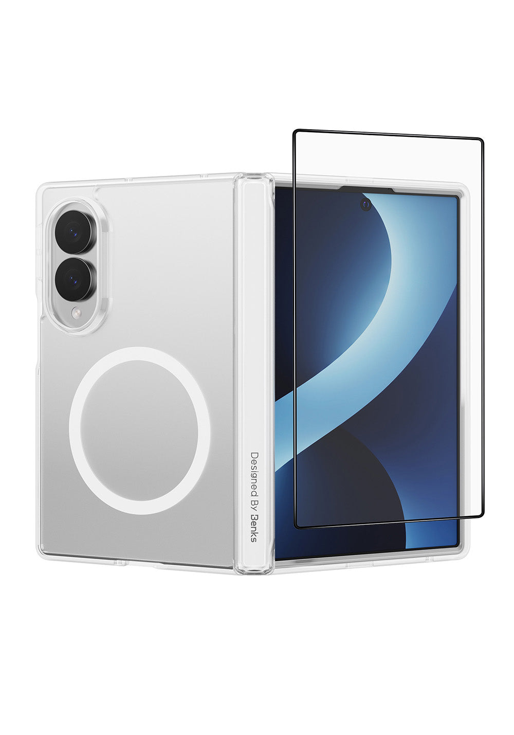 Galaxy Z Fold 8 Benks Crystal Grand Combo Üçlü Aksesuar Seti (Ön Arka Şeffaf Kapak + Ekran Koruyucu)