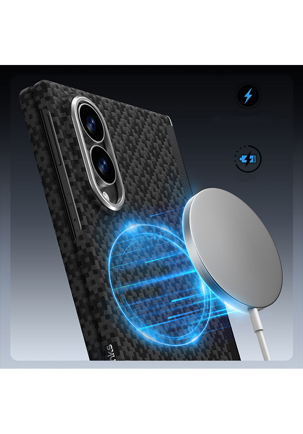 Galaxy Z Fold 8 Benks ArmorAir ArmorGrid Grand Combo Üçlü Aksesuar Seti (Ön Arka Kevlar Karbon Kapak + Ekran Koruyucu)