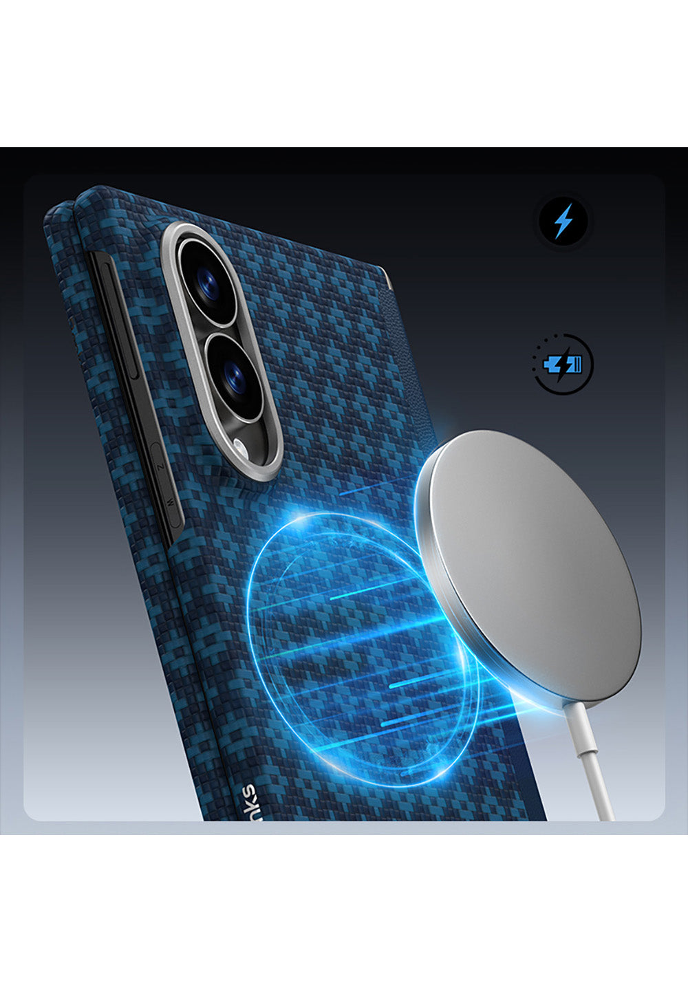 Galaxy Z Fold 8 Benks ArmorAir ArmorGrid Grand Combo Üçlü Aksesuar Seti (Ön Arka Kevlar Karbon Kapak + Ekran Koruyucu)