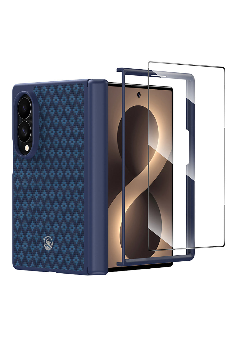 Galaxy Z Fold 8 Benks ArmorPro ArmorGrid Grand Combo Üçlü Aksesuar Seti (Ön Arka Kevlar Karbon Kapak + Ekran Koruyucu)