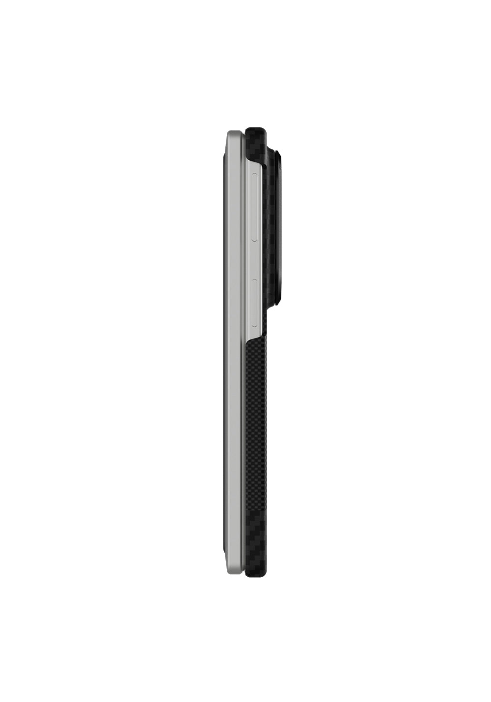 Galaxy Z Fold 8 Kılıf Manyetik Şarj Uyumlu Metal Kamera Çerçeveli Raptic Aramid SkinPro Serisi Karbon Kapak