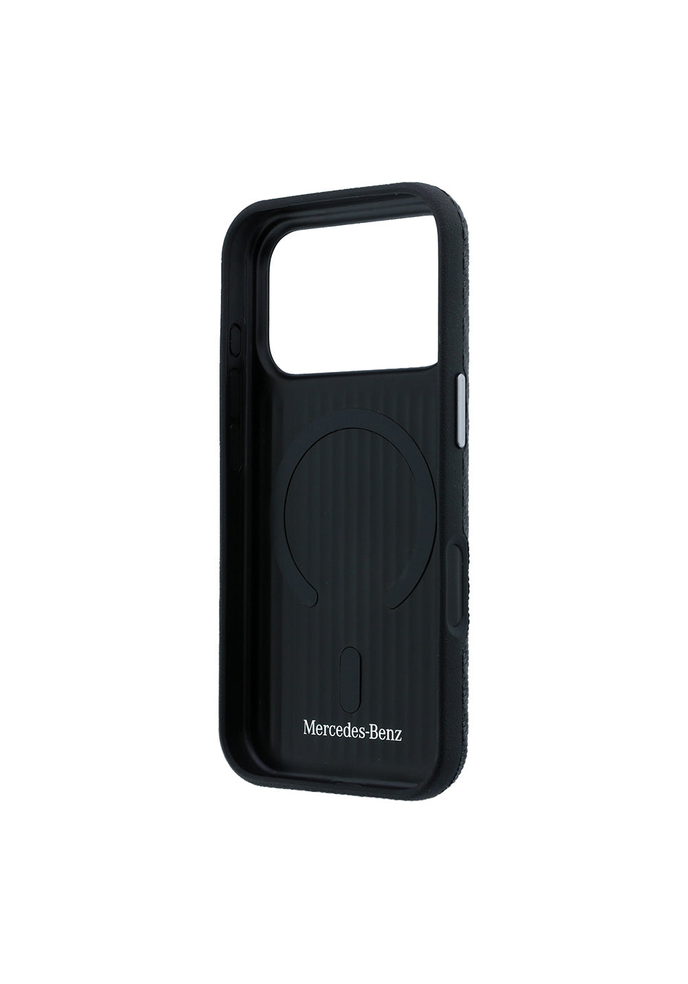 Apple iPhone 17 Pro Max Kılıf Mercedes Benz Orijinal Lisanslı Manyetik Şarj Uyumlu 3D Metal Logolu Wrap Wood Deri Kapak